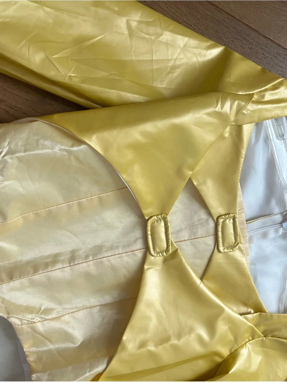 Golden Yellow Girls Large Princess Costume Dress Victorian Colonial Belle 2 pcs
